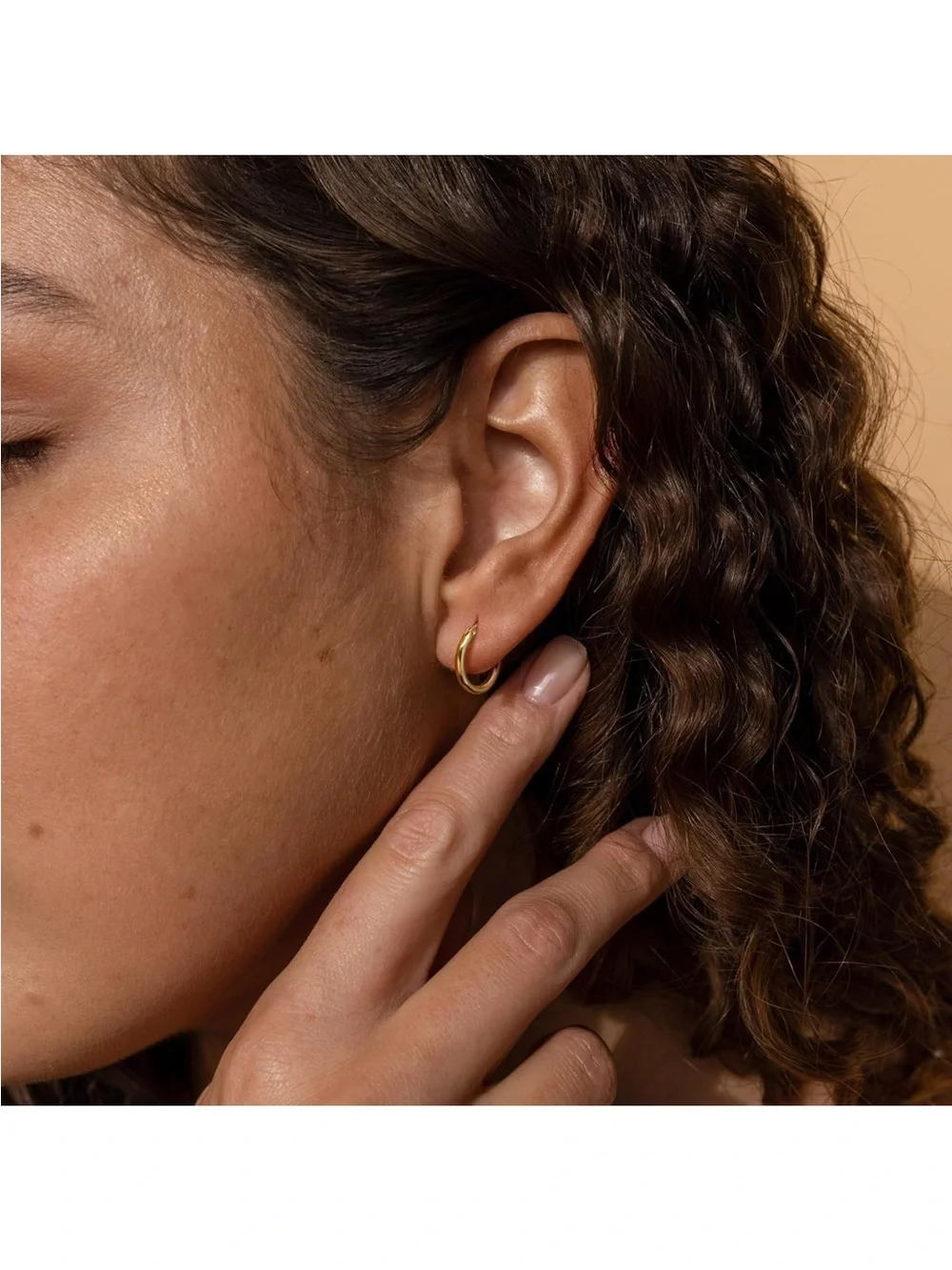 Stainless steel gold plated hoops brand new 18mm